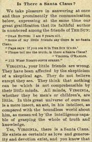 yes virginia there is a santa claus, 