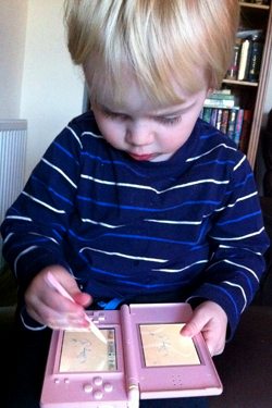 My Two Year Old Can Already Use My DS to Draw &copy; Sophie Brown