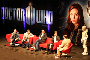 A Hand Bot joins the Crew on Stage &copy; Sophie Brown