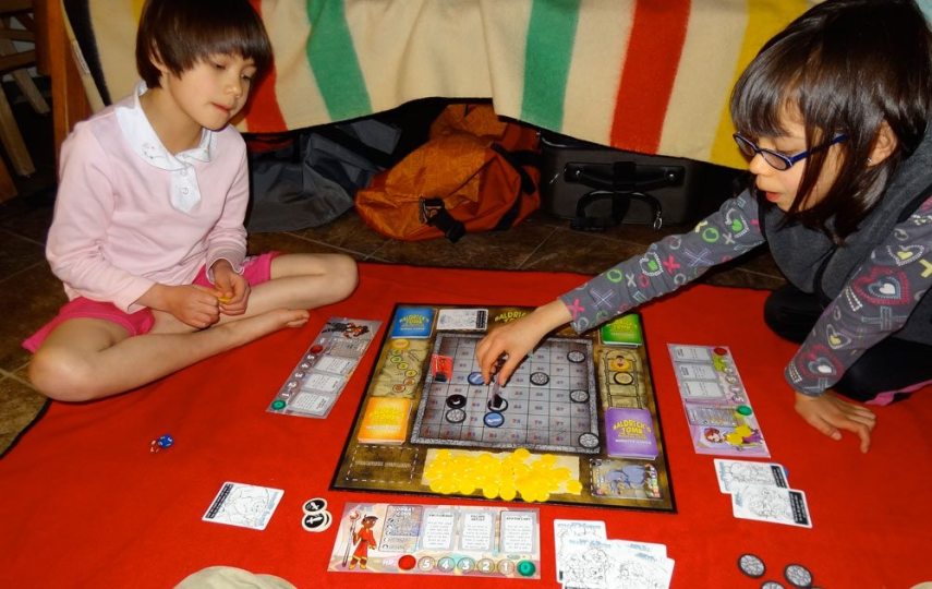 My kids play Baldrick's Tomb in a yurt. Photo: Jonathan H. Liu