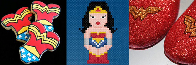 Wonder Woman Crafts © Bake at 350/Pixel Power Designs/Being Geek Chic
