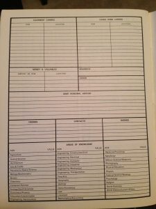 Rear Character Sheet