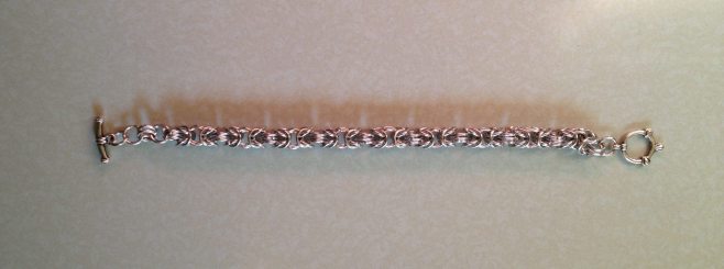 My new chain maille bracelet. Photo: Jenny Williams