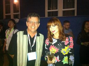 Meeting geek goddess Felicia Day at the Geek & Sundry party.