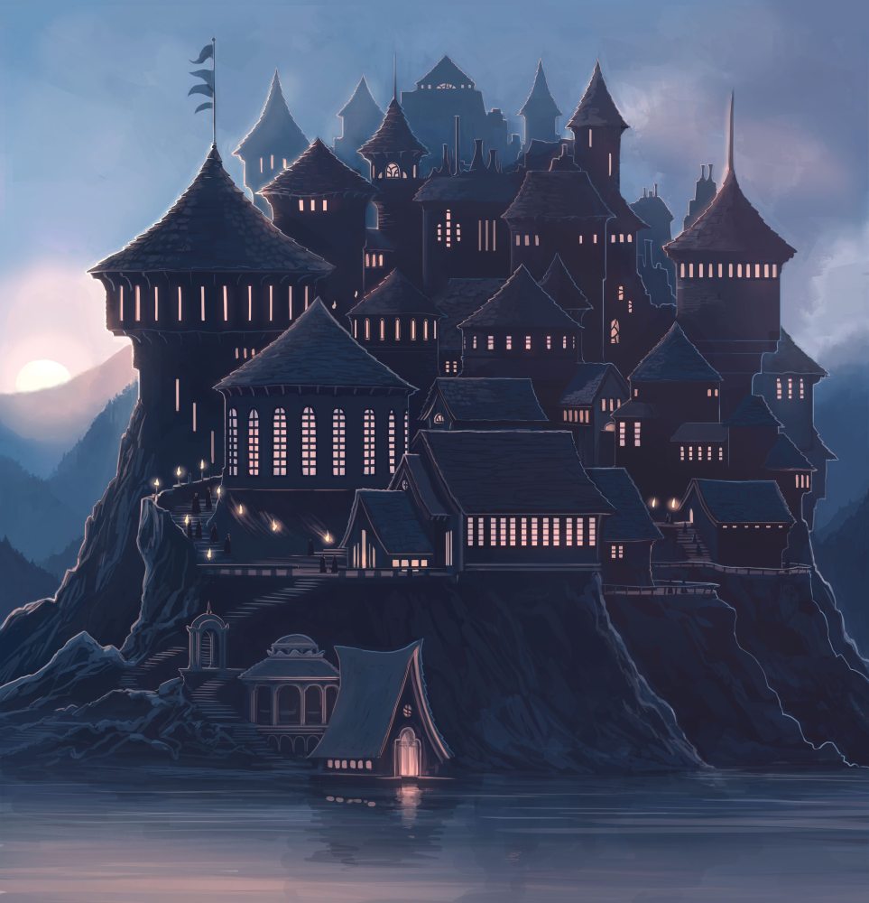 Hogwarts on book spines