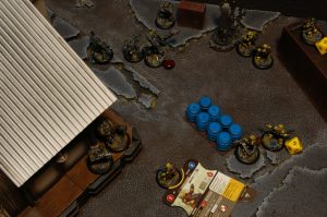 There are various advantages for moving up close when firing on an enemy as well as being close to allies for supporting fire. Photo and Painting by Ryan Carlson 2013