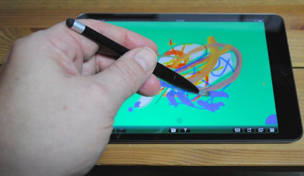 Nomad Mini 2 Portable Paintbrush Stylus in action.