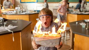 Science class goes awry for Alexander in Alexander and the Terrible, Horrible, No Good, Very Bad Day. © Disney, all rights reserved.