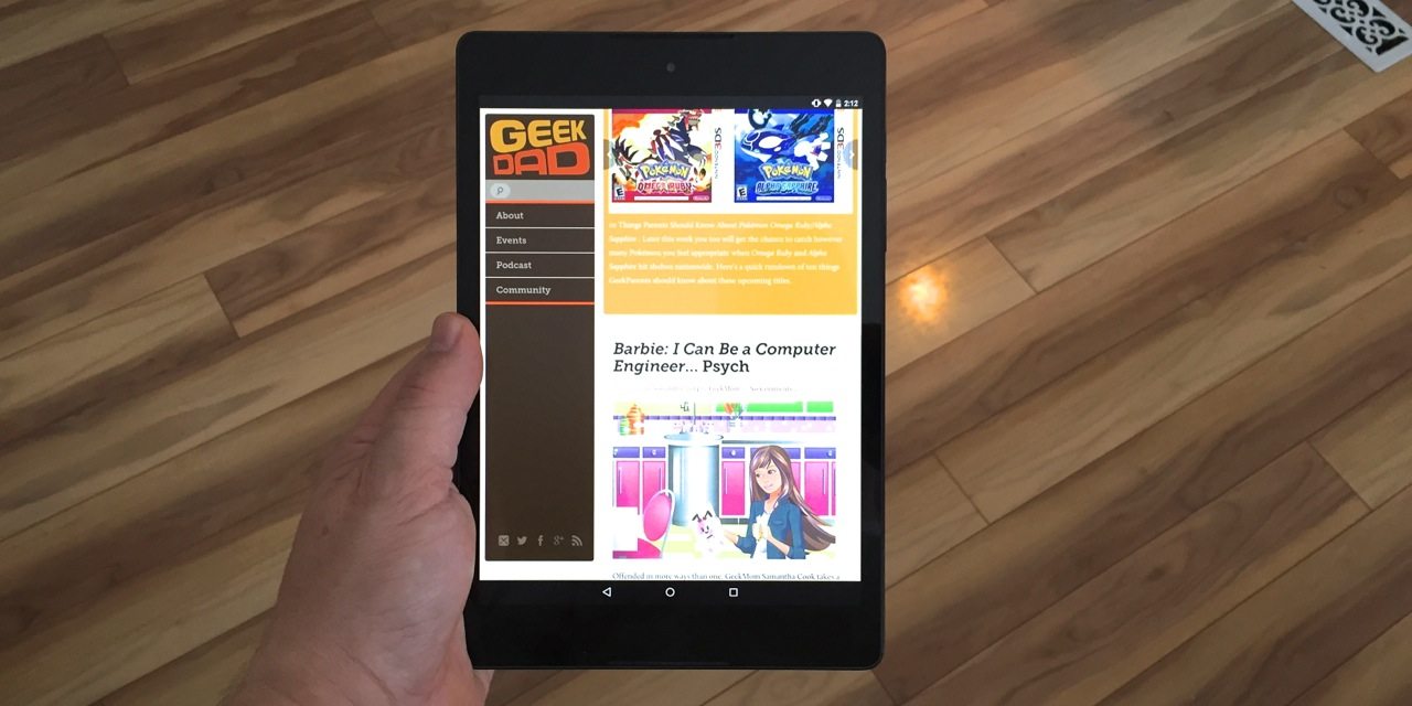 The Google Nexus 9 tablet