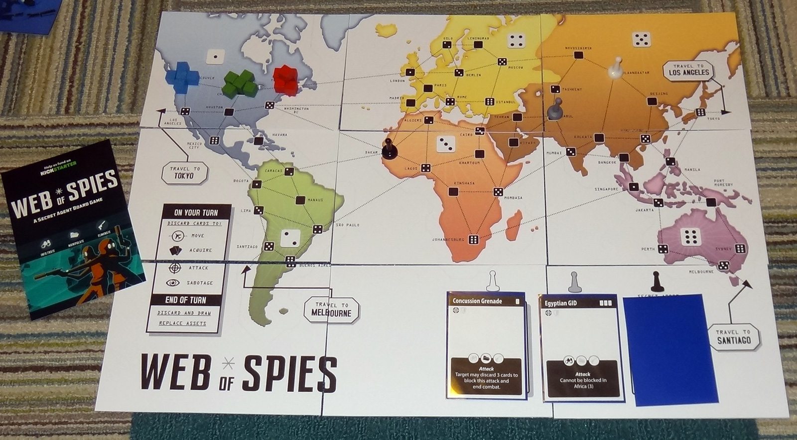 Web of Spies board