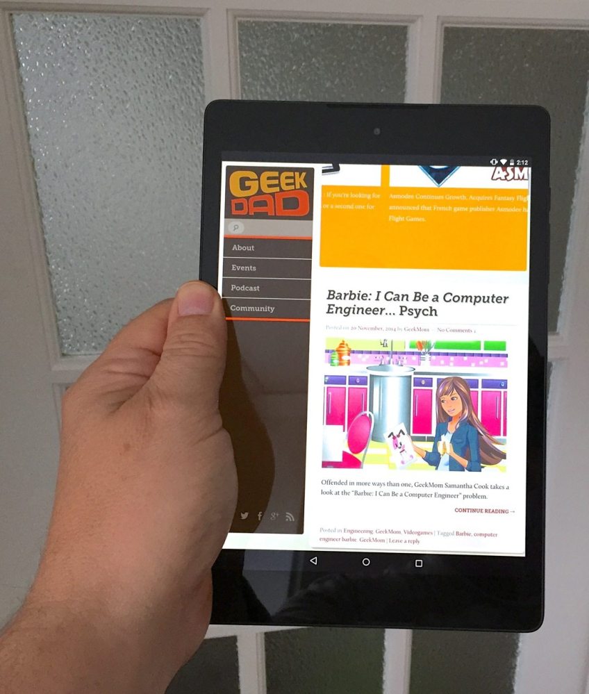 Nexus 9 can be a one-handed tablet