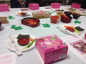 Our bento box supplies. Photo credit: Ariane Coffin.