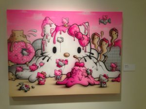 Interested Hello Kitty-inspired art. This one makes me hungry. Photo credit: Ariane Coffin.