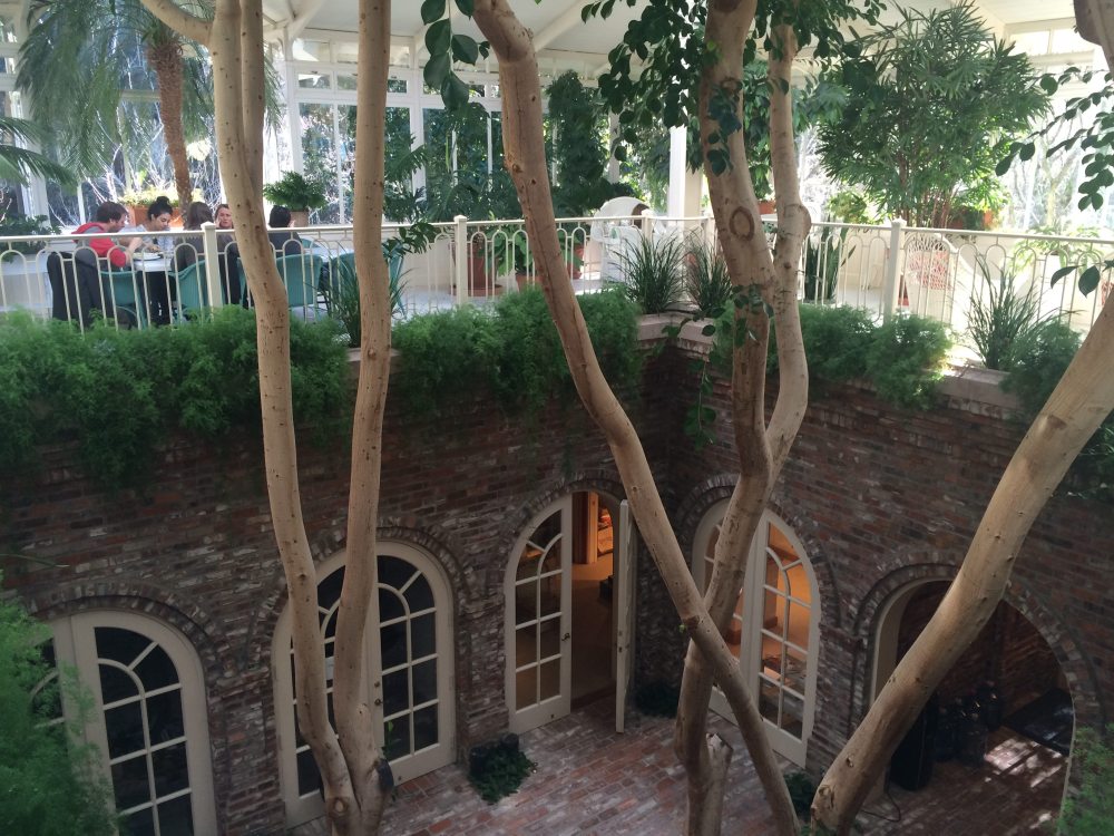 Looking down onto the research library. Photo by the author.