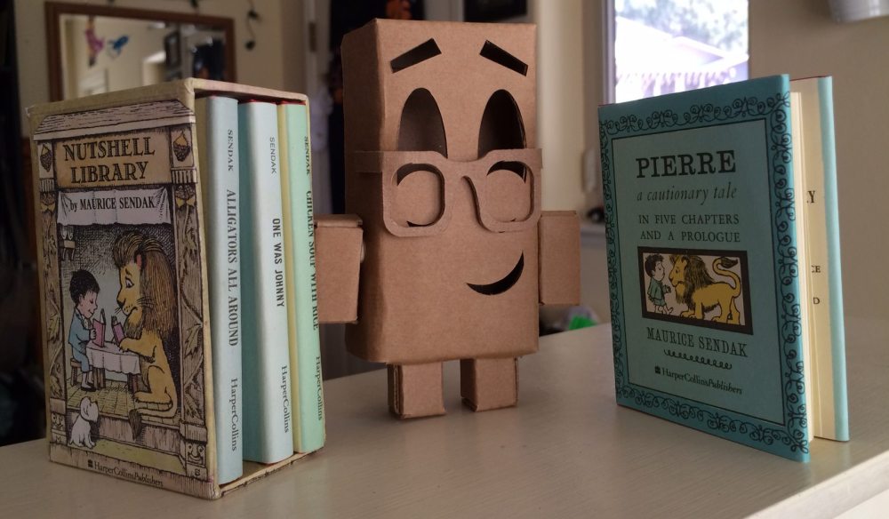 Cardboard Corey decided to read some books. Image: Jenny Bristol