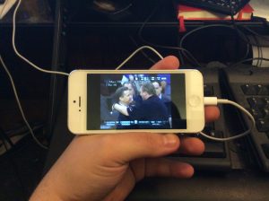 Watching on my phone's cellular connection (because I can!)