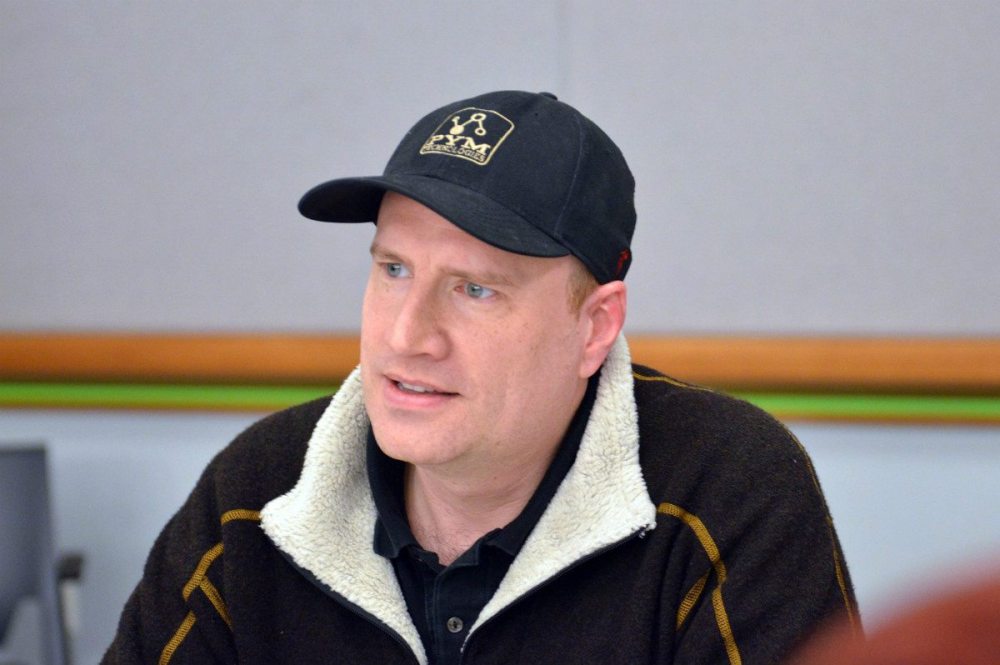 Kevin Feige (note the "Pym Technologies" hat) - Photo:  Jana Seitzer / MerlotMommy.com