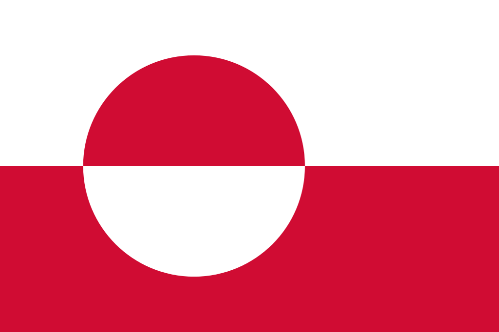 The Greenland flag. Photo: Public Domain