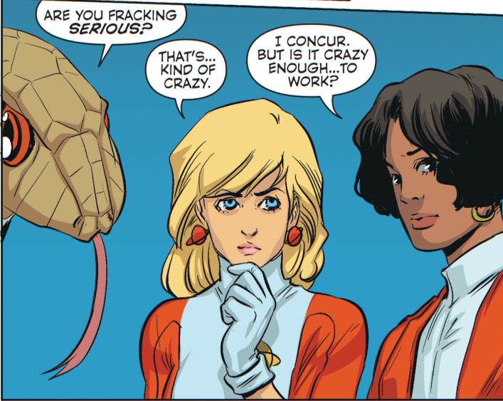 I'm wrong, anyway. Their Sensor wasn't a snake. And no LoSH ever said "frack". Source: DC Comics.