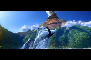 Moana Uku watches the whales frolic in Lava.