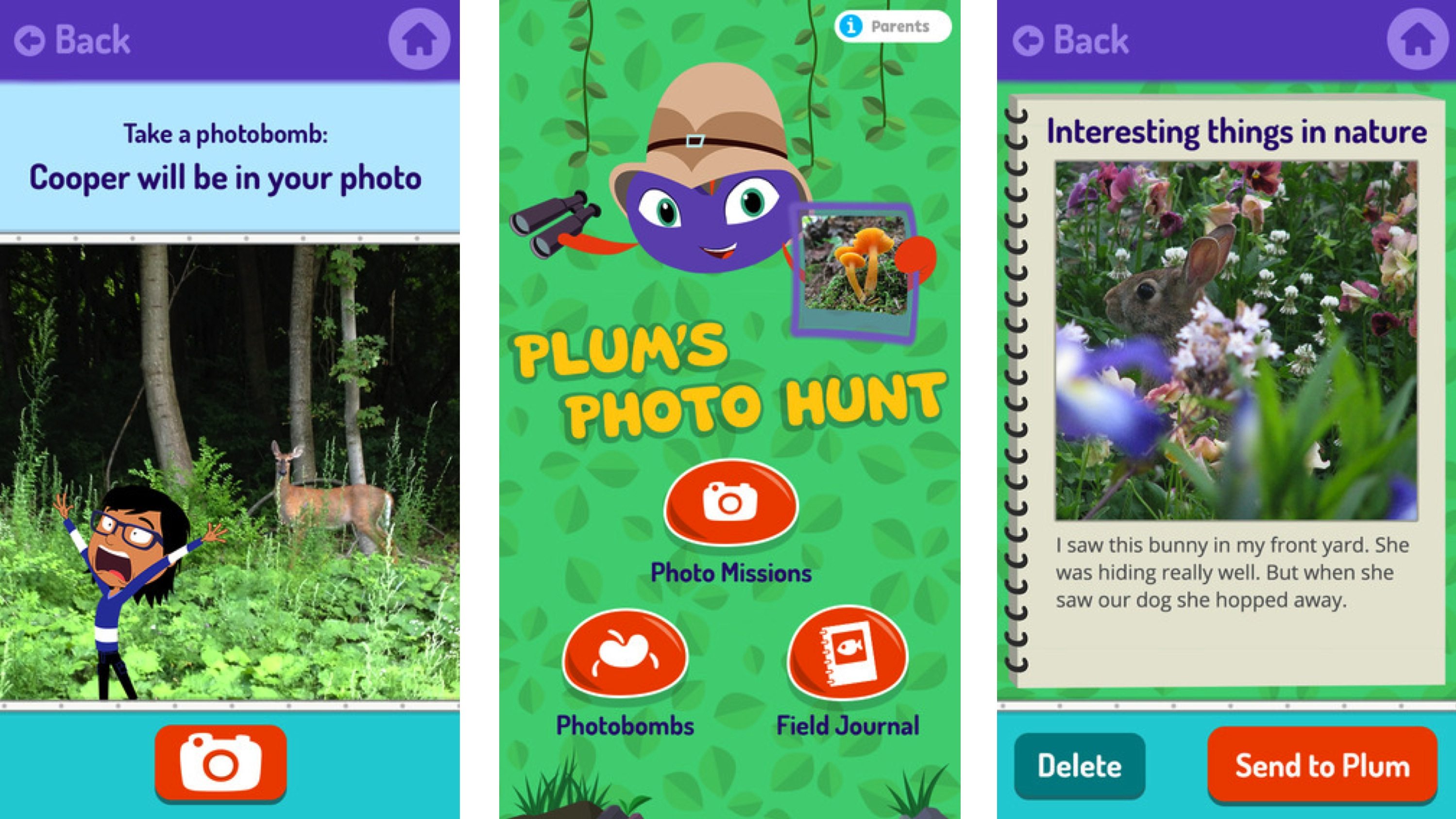 Plum's Photo Hunt. App store images.