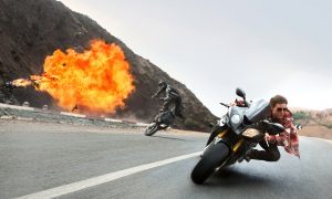 It wouldn't be a Mission: Impossible movie without a chase. &copy; 2015 Paramount