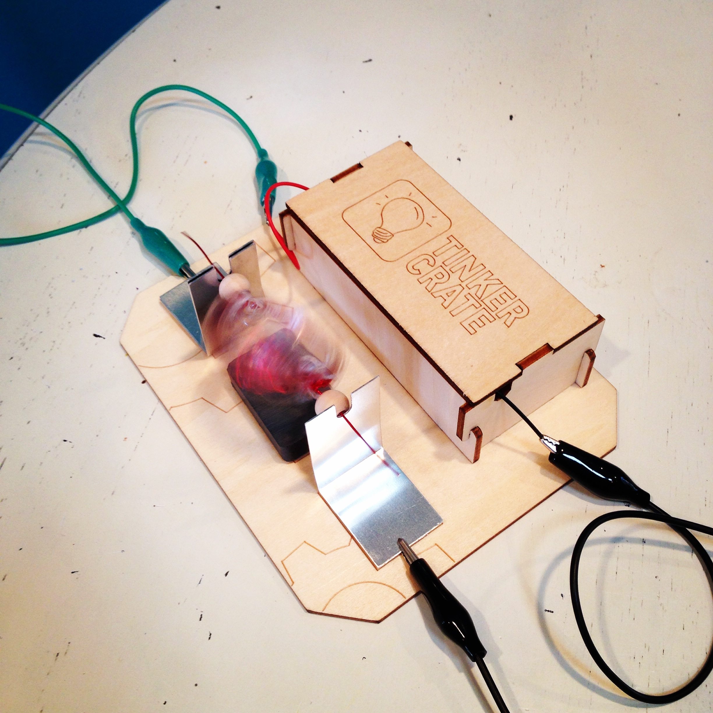 Our homemade motor. Image credit: Ariane Coffin.