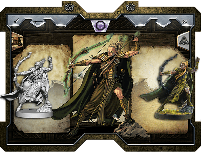 The minis will closely match the character art. Painted minis aren't included in the Kickstarter.