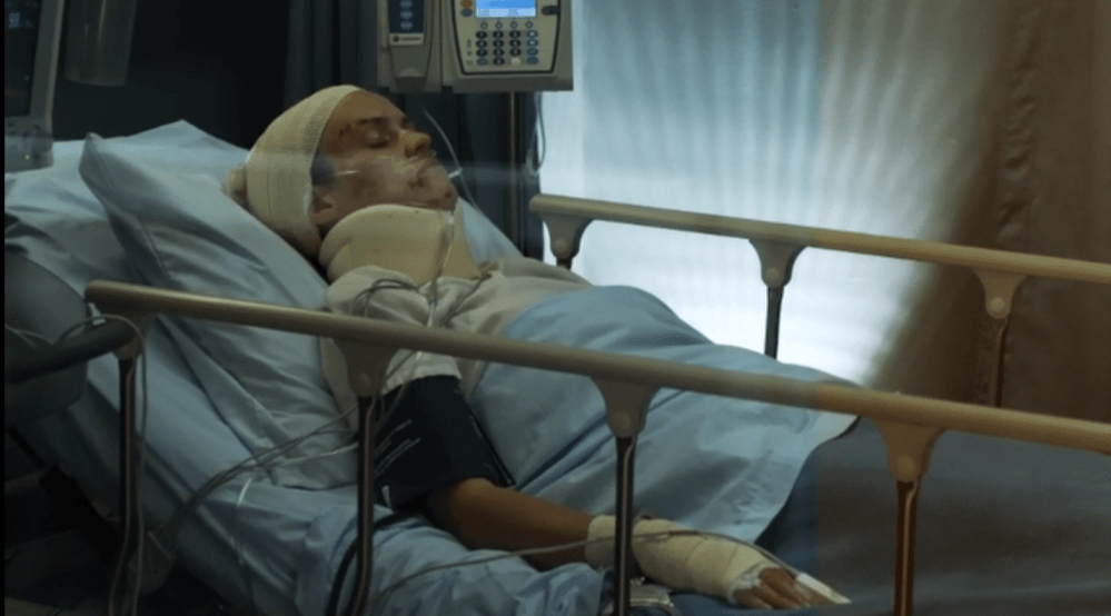 Barbara Kean resting after her fall (Image via FOX)