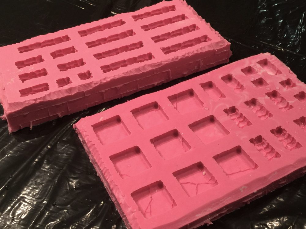 Mass molds made from Hirst Arts pieces.