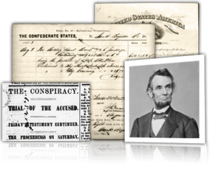 Various papers from the Civil War. Image: Fold3.com