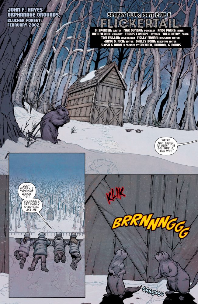 Flashback panel from Slash & Burn #2, image via Vertigo Comics