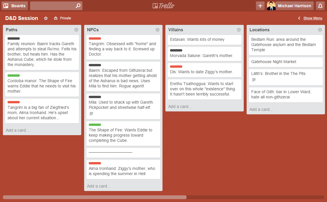 Dungeon Masters and Trello