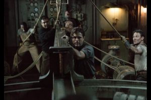 Ray Sybert (Casey Affleck) and the crew of the Pendleton try to keep their half of the oil tanker afloat. Photo &copy; Disney.