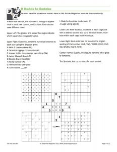 Do you like sudoku? How much? Click through to the large version. Puzzle courtesy P&A Magazine