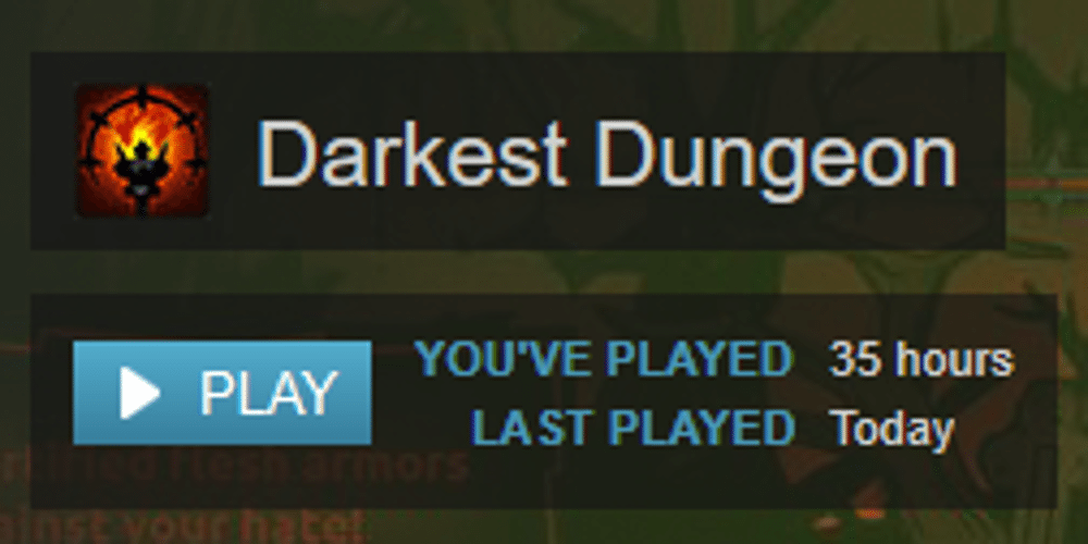 Steam data showing author's play time at 35 hours.