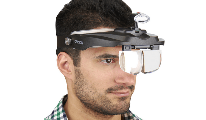 Carson MagniVisor being worn