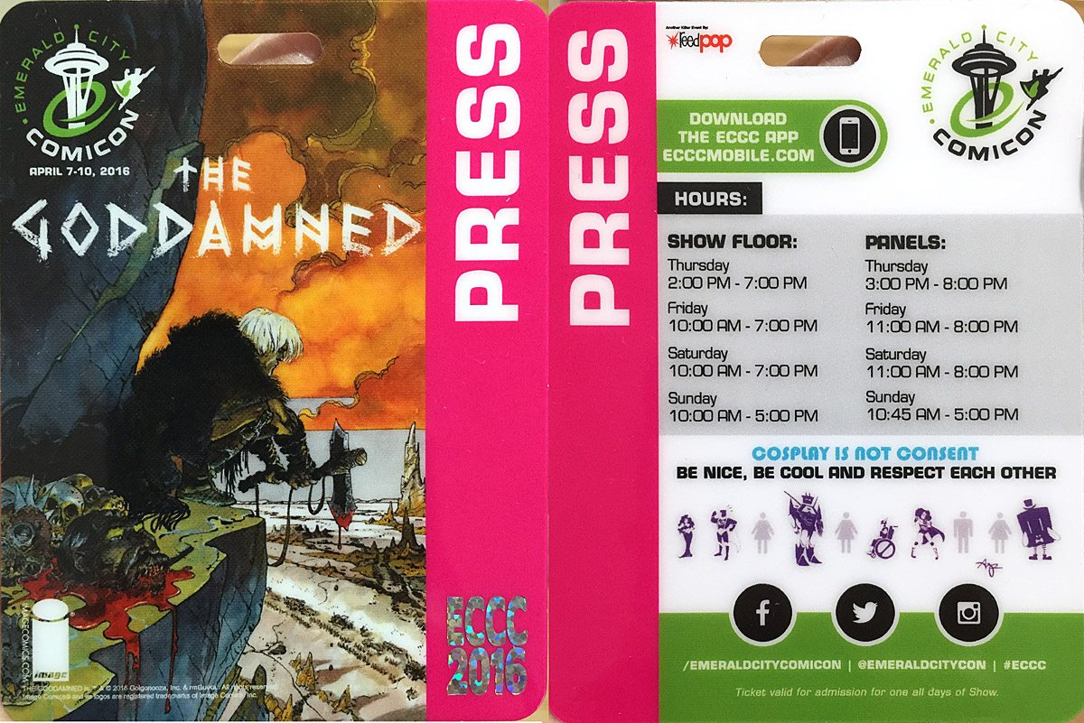 ECCC2016 - Press Badge with hours and cosplay is not consent