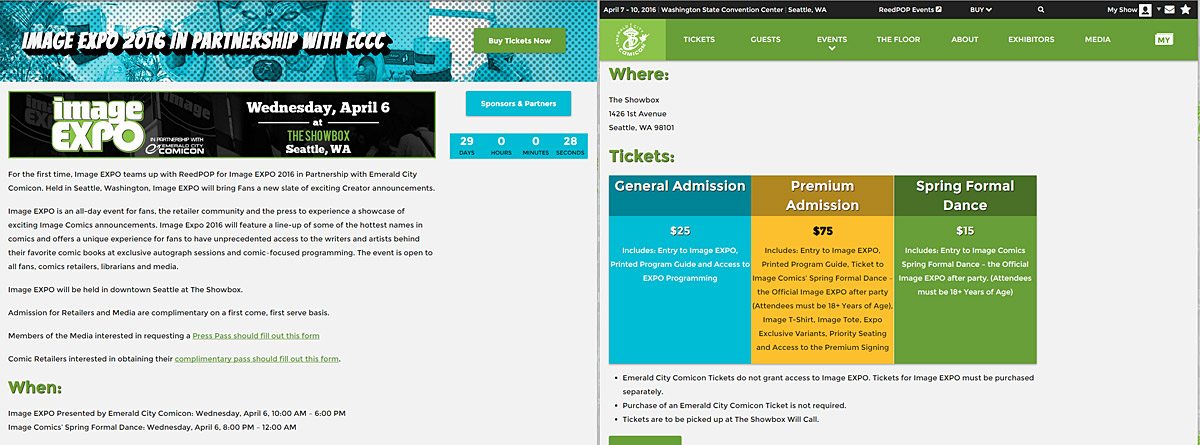 ECCC2016 - Image EXPO is a standalone event