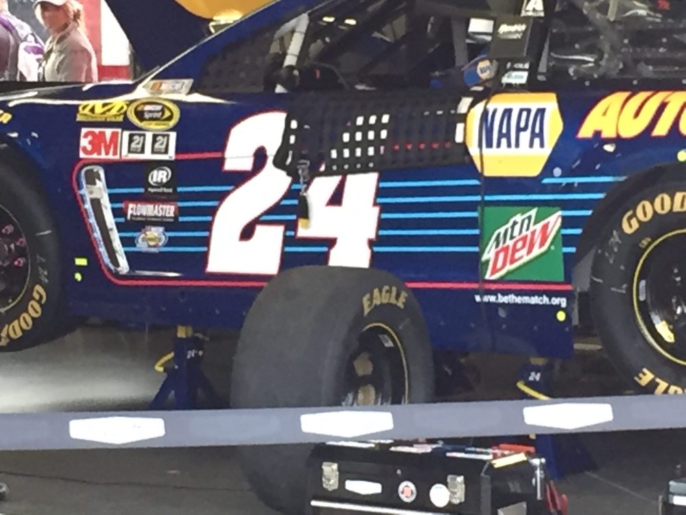 I was this close to race favorite Chase Elliot's car before the race. photo copyright Corrina Lawson