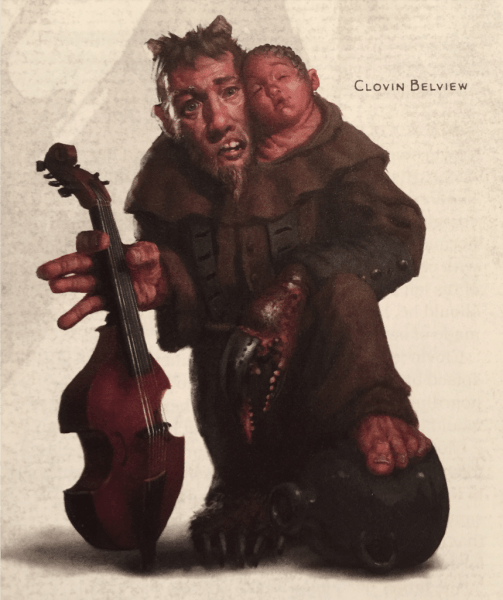 The NPC standout? Clovin, a mongrelfolk musician. Image: Wizards of the Coast