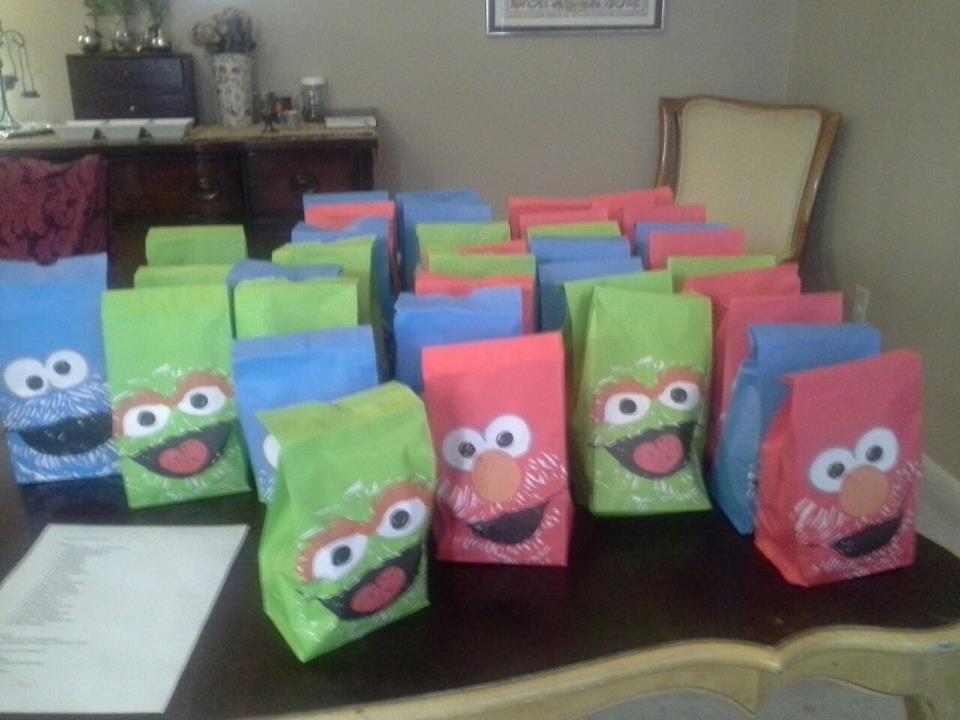 Sesame Street theme, complete with little yellow rubber duckies.