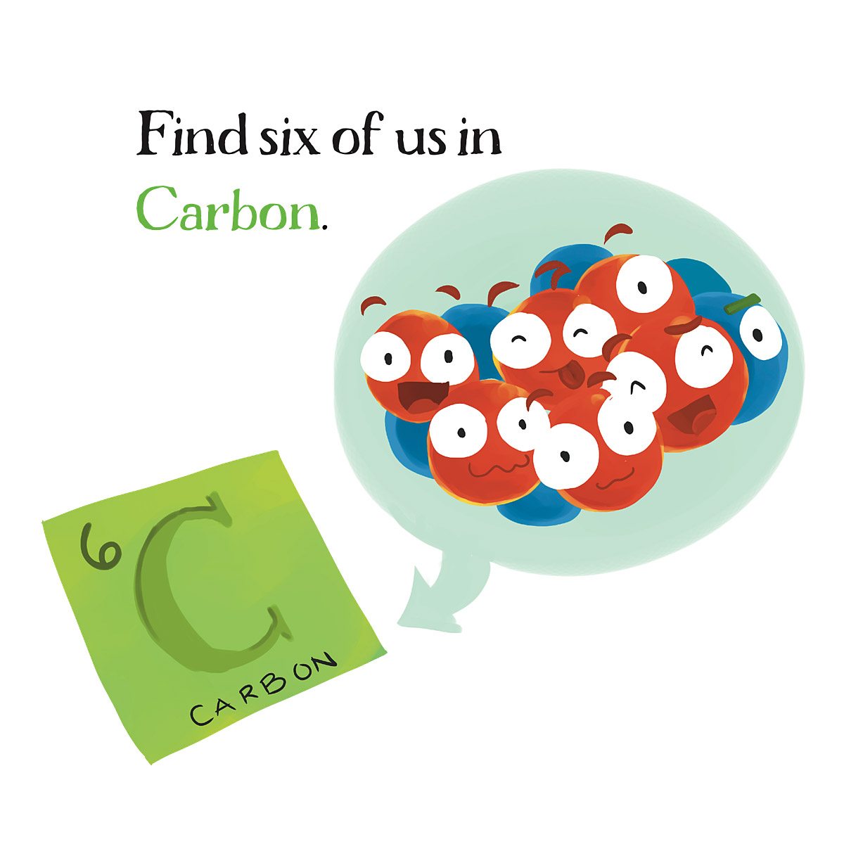 Six Protons and Neutrons in Carbon