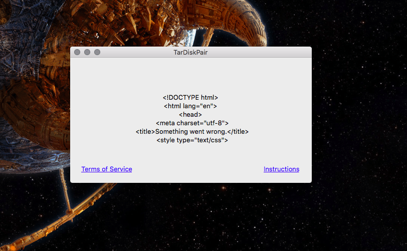 TarDisk error