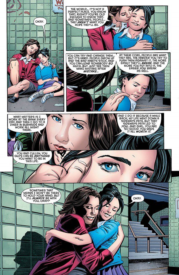 Young Harper and her mom, Batman & Robin Eternal #26, copyright DC Comics