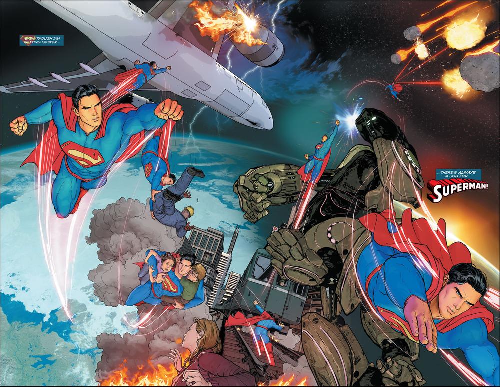 Janin's splash page for Superman #51, copyright DC Comics