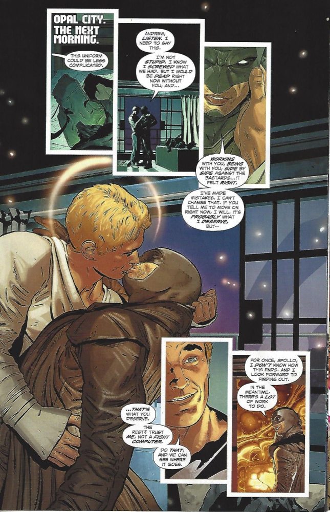Midnighter and Apollo reunited. Image via DC Comics. 