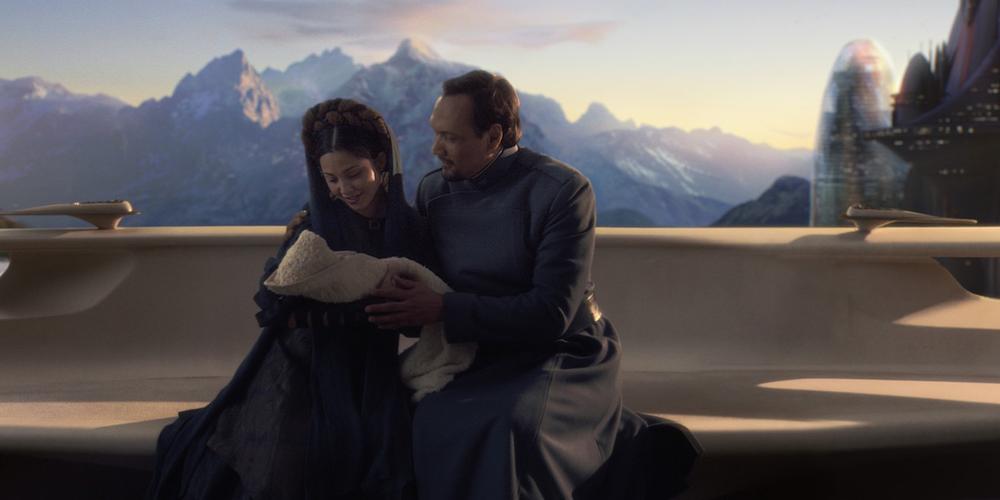 Bail and Breha Organa with Baby Leia