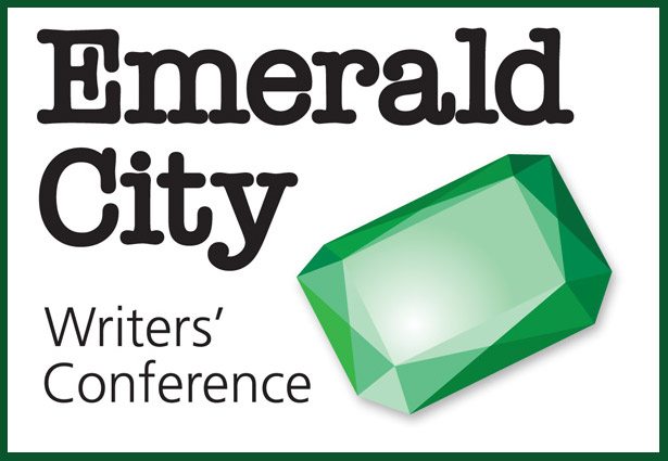 Logo for the Emerald City Writer's conference by the Emerald City RWA in the Seattle Area.