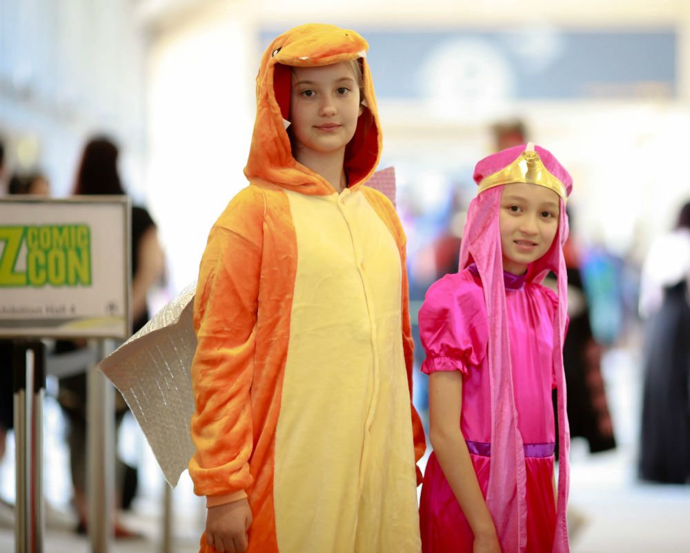 Kids Cosplay Princess Bubblegum and Charmander